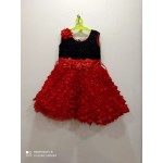  Girls Frock red and black ( 3 to 7 years )